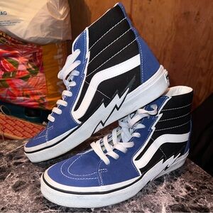 Vans Sk8 Hi Bolt Size 9.5 True Blue High Top Skate Sneakers Shoes New w/ Box